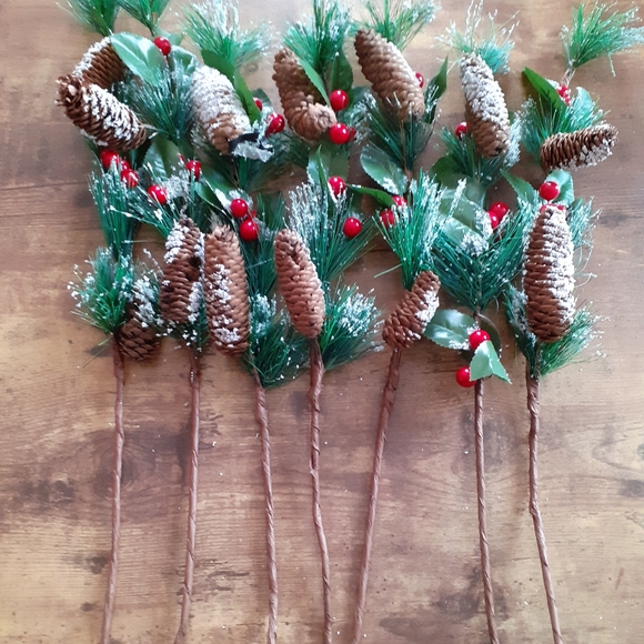 1 Iced Snow Balsam berry pine branch